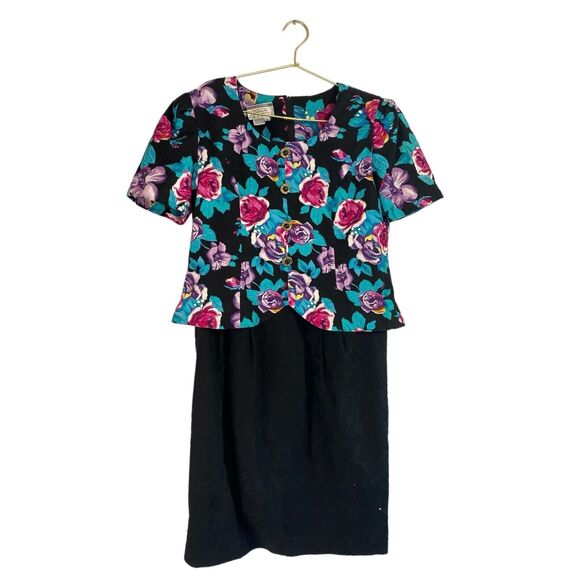 Talbots Petite Vintage 90's Floral Cottage Core Dress Size 14P 381 - Picture 8 of 12